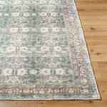 Marqus Traditional Emerald/Light Silver Washable Area Rug - Image 6
