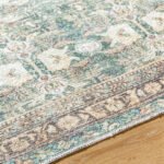 Marqus Traditional Emerald/Light Silver Washable Area Rug - Image 8