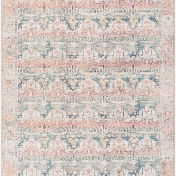 Jamilee Traditional Rust Washable Area Rug