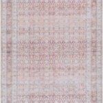 Zehra Traditional Brown Washable Area Rug