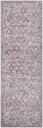 Rommy Traditional Pink Washable Area Rug - Image 4