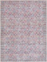 Rommy Traditional Pink Washable Area Rug