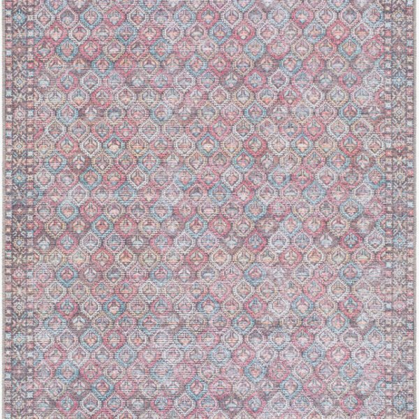 Rommy Traditional Pink Washable Area Rug