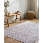 Rommy Traditional Pink Washable Area Rug - Image 3