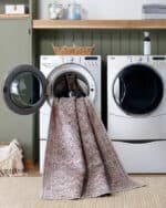 Roneisha Traditional Eggplant Washable Area Rug