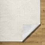 Ramsay Modern Cream/Ivory Washable Area Rug - Image 4