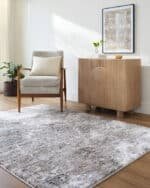 Janay Modern Black/Dark Brown Area Rug - Image 2