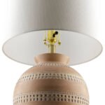 Dino Traditional Brick/White Table Lamp - Image 5