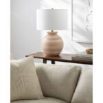 Dino Traditional Brick/White Table Lamp - Image 3