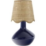 Eiman Rustic Dark Blue Table Lamp