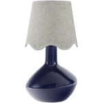 Eiman Rustic Dark Blue/Wheat Table Lamp