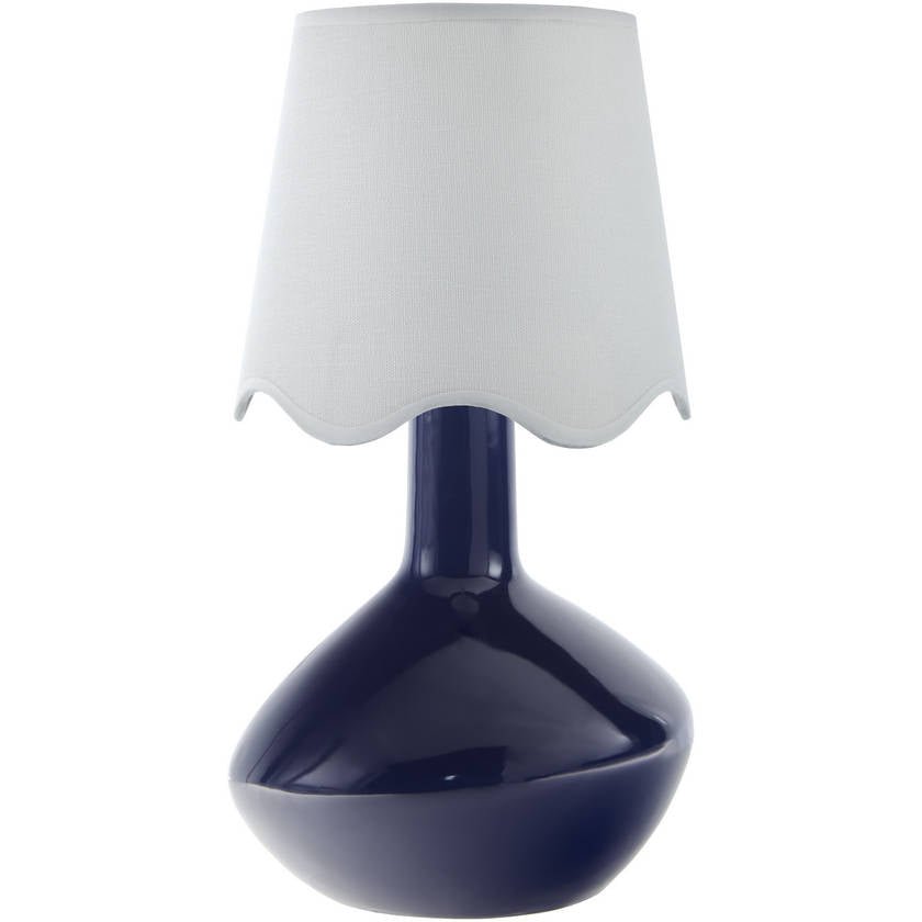 AAAC2110-1 Eiman Rustic White/Dark Blue Table Lamp - Image 1