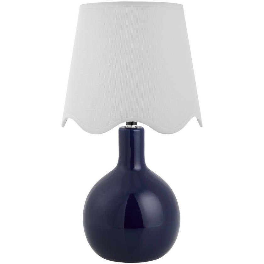 AAAC2144-1 Rondy Rustic Dark Blue/White Table Lamp - Image 1