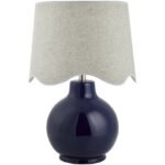 Tereza Rustic Dark Blue/Wheat Table Lamp