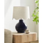 Tereza Rustic Dark Blue/Wheat Table Lamp - Image 2