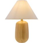 Tarik Traditional Beige Table Lamp