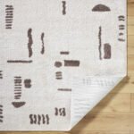 Shareef Modern Dark Brown Washable Area Rug - Image 4
