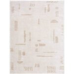 Shareef Modern Beige Washable Area Rug - Image 2