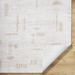 Shareef Modern Beige Washable Area Rug - Image 4