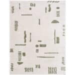 Shareef Modern Grass Green Washable Area Rug - Image 2