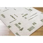 Shareef Modern Grass Green Washable Area Rug - Image 3