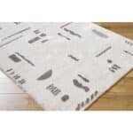 Shareef Modern Charcoal Washable Area Rug - Image 2