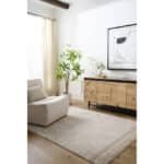 Lyndsi Global Beige Washable Area Rug