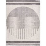 Lyndsi Global Charcoal Washable Area Rug