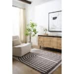 Larita Modern Dark Brown Washable Area Rug