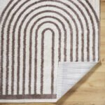 Larita Modern Dark Brown Washable Area Rug - Image 4