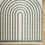Larita Modern Grass Green Washable Area Rug - Image 6