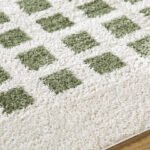 Noam Modern Grass Green Washable Area Rug - Image 8