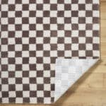 Shera Modern Dark Brown Washable Area Rug - Image 3