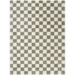 Shera Modern Grass Green Washable Area Rug