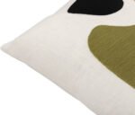 Patria White/Olive Pillow Cover - Image 4