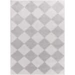 Senior Modern Light Gray Washable Area Rug