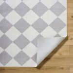 Senior Modern Light Gray Washable Area Rug - Image 2