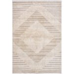 Carissa Modern Light Brown Washable Area Rug - Image 2