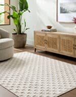 Jozette Modern Cream Washable Area Rug - Image 2