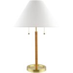 Zaina Modern Metallic - Brass Table Lamp
