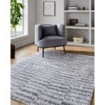 Mechel Modern Light Slate Area Rug