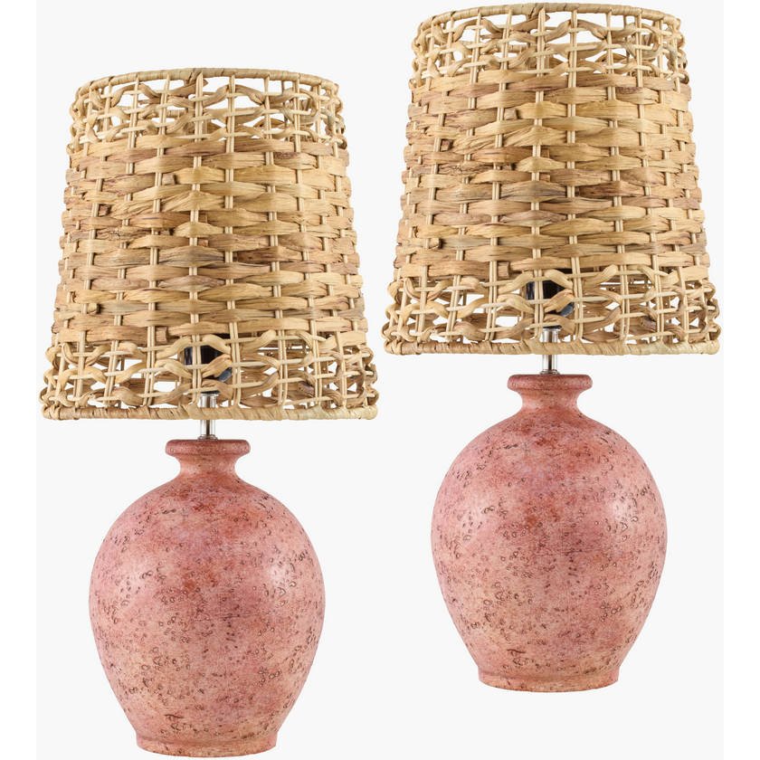 AAAC2546-set-1 Shameeka Modern Blush Table Lamp - Image 1