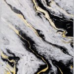 Hurst Modern Light Slate/Black Area Rug