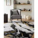 Hurst Modern Light Slate/Black Area Rug - Image 2