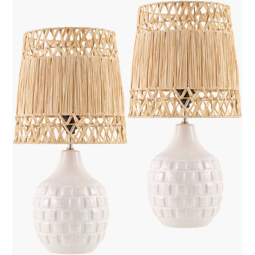 AAAC2621-set-1 Natika Modern Cream Table Lamp - Image 1