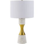 Monty Rustic White/Gold Table Lamp