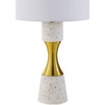 Monty Rustic White/Gold Table Lamp - Image 3