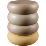 Damin Brown/Khaki Garden Stool