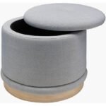 Rossi Gray/Brown Ottoman - Image 3