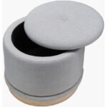 Rossi Gray/Brown Ottoman - Image 4